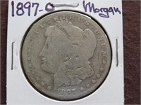 1897 O MORGAN SILVER DOLLAR 90%