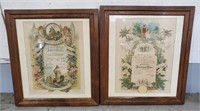 (E) 1901 Baptism and 1927 Marriage Certificates