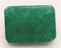 (KK) Green Jadeite Gemstone - Emerald Cut - 14.19