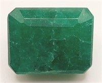 (KK) Green Jadeite Gemstone - Emerald Cut - 17.17