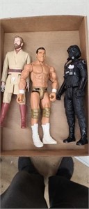Lot of 3 12 inch figures (Star Wars, Wrestling)