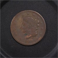 US Coins 1839 Large Cent, circulated