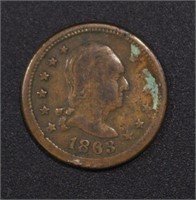 US Coins 1863 Wilson Medal Civil War Token, circul