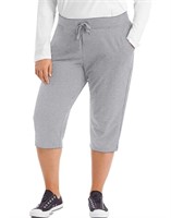 Just My Size Women's French Terry Capri, Light
