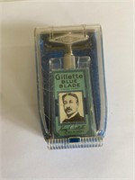 Vintage Gillette Chrome Razor&Blue Blades & Case