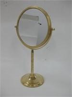 12" Brass Dual Sided Vanity Mirror