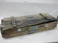 34" x 11" x 7"  Vintage Wood Ammo Box