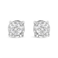 Dazzling .40ct Diamond Solitaire Earrings