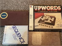 Games:  Upwords, Scrabble, Sequence and a