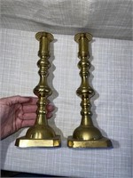 2 Vintage Brass Candle Sticks