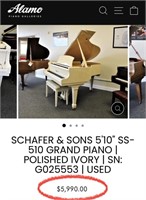 B - SCHAFER & SONS PIANO, BENCH & MUSIC