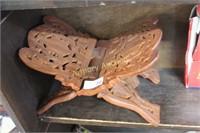 CARVED WOODEN BOOK STAND