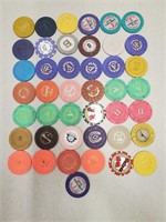 43 Foreign & Domestic Casino Chips