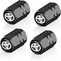 Toyota Tire Valve Stem Cap Cover  4 Pc Black