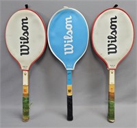 3 Vintage Wilson Rackets