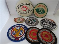 ASSORTED ALOUETTES PATCHES, PINS, ETC