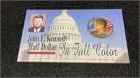 John F Kennedy Half Dollar In Full Color