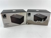 Two Spindle Layered Storage Boxes, Umbra, New