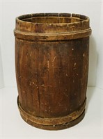 Wooden nail keg/barrel. Stands 20 inches.
