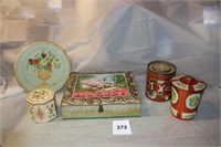 VINTAGE TINS BOX LOT