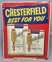 Chesterfield Cigarette Advertising Sign Embossed