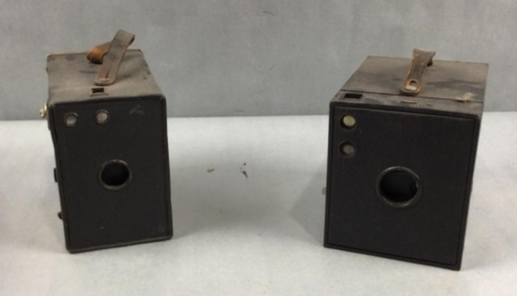 2 vintage box cameras