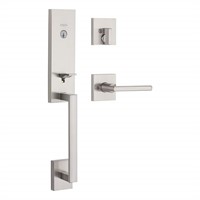 Weiser Satin Nickel Front Door Lock and Handle