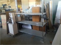 5 foot x 21 inch solid metal shelf cooler rack