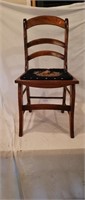 Victorian Ladder Back Needlepoint Chair