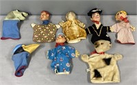 Hand Puppets Lot Collection incl Popeye & Zorro