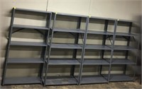 (3) metal shelves & (1) other