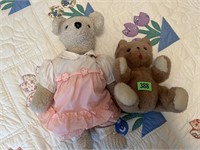 Very Old Stuffed Teddy Bears--One Wind-up Musical