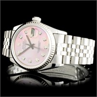 Diamond SS Rolex DateJust Wristwatch