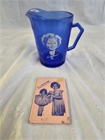 Shirley Temple Creamer & Hand Held Mirror