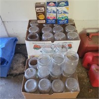 (3) Boxes of Clear Ball Jars & Lids