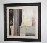 Framed Abstract Art Behind Glass