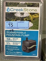Creekstone submersible fountain pump, never been