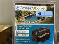 Creek stone submersible pond pump, never been