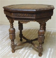 Continental Cup and Cover Oak Occasional Table.