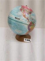World Globe With Metal Base
