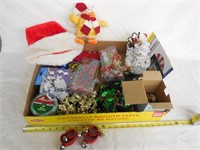 Large Box of Misc Christmas Decorations