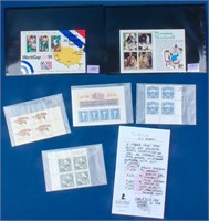 Stamps U.S. Postage 6 Higher Value Plate Blocks