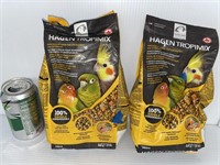 Two bags of Hagen Tropimix bird food