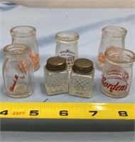Vintage Mini Creamer Jars, Glass Mini Cream