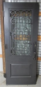 3/4 Clear glass fiberglass exterior door with