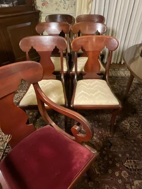 Mahogany Dining Room Chairs 7 Chairs
