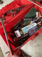 RED TOOL BOX, ALLEN WRENCHES, SCREW DRIVER,