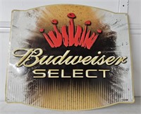 (AN) Budweiser Select Metal Sign 32" By 28". See
