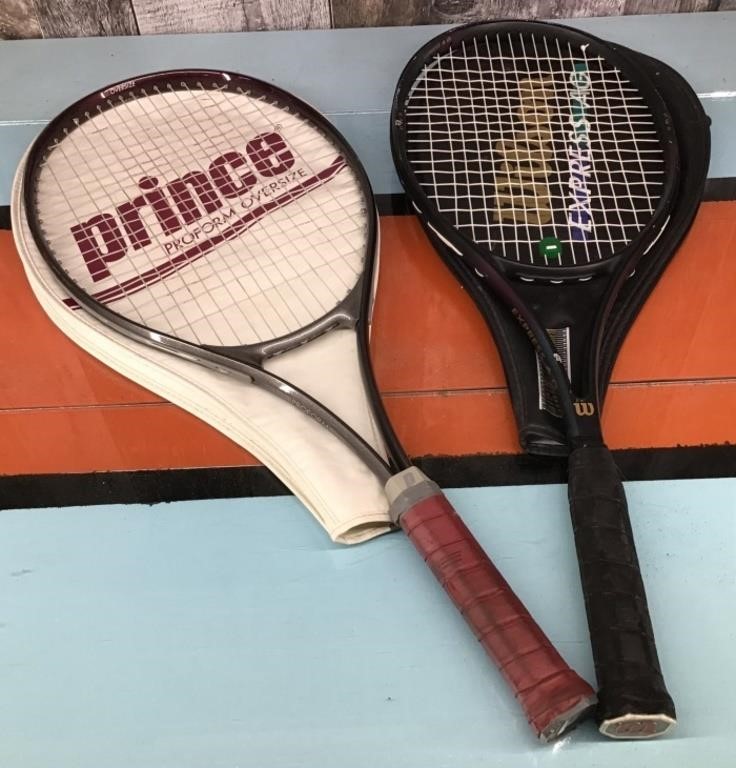 Pair of tennis racquets