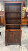 Pine Open Front Bookcase w/ Two Doors